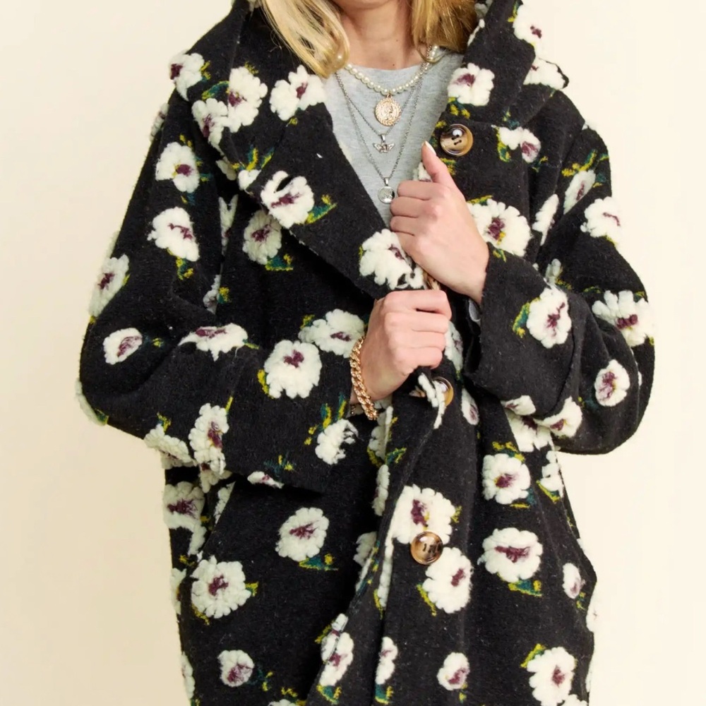 Davi and Dani Poppy Hoodie Coat-NWOT